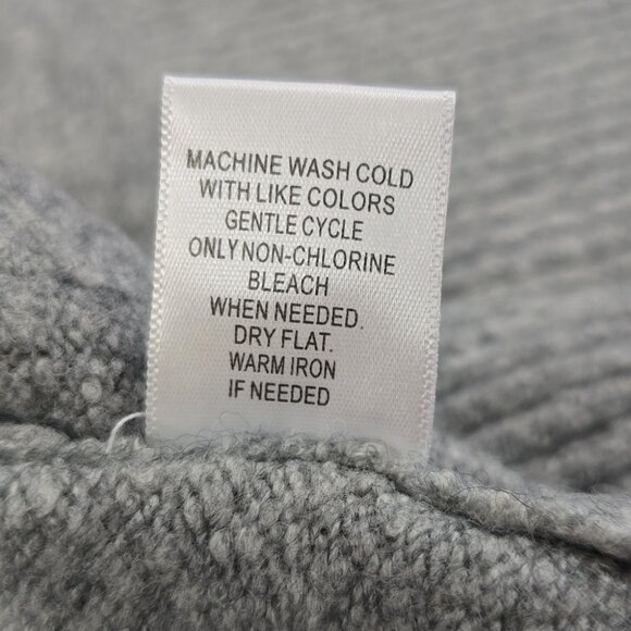 Tres Chic Women's Grey Wool Blend Open Front Long Cardigan Patch Pockets Size M - Picture 11 of 14